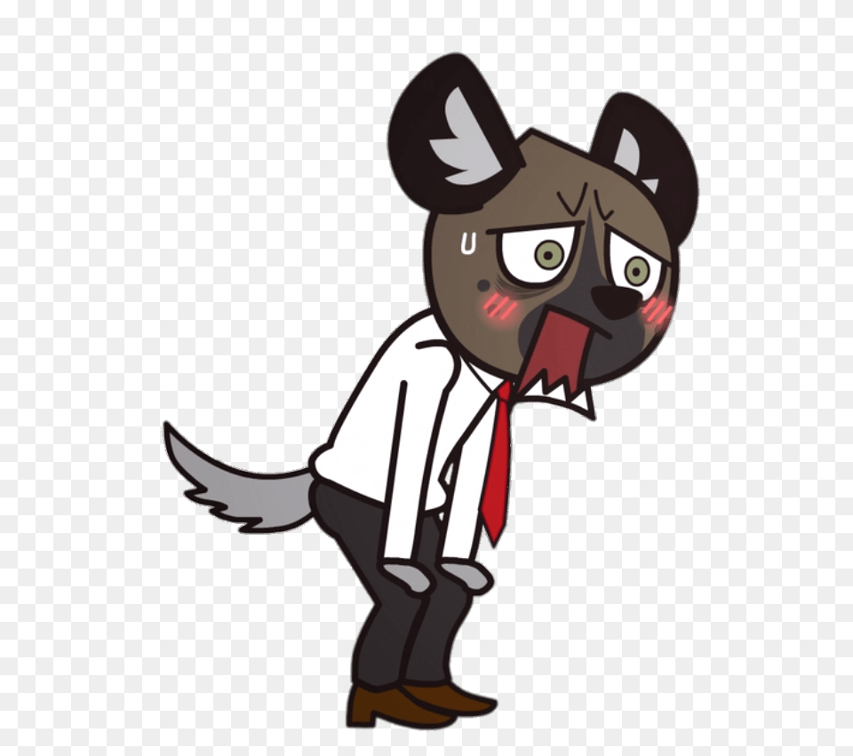 Aggretsuko Character Haida The Spotted Hyena Panting, Baby, Person, Face, Head Free Transparent Png
