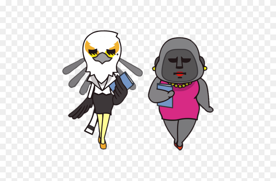 Aggretsuko Director Gori And Ms Washimi At The Office, Baby, Person, Face, Head Free Png Download