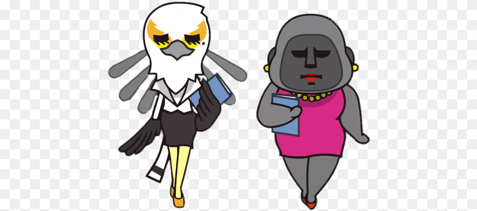 Aggretsuko Director Gori And Ms Washimi At The Office Washimi Aggretsuko, Baby, Book, Comics, Person Free Png