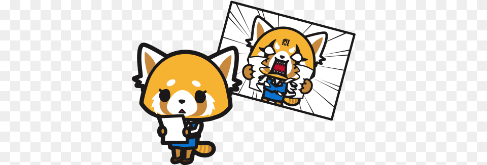 Aggretsukotwitter Aggretsuko Sanrio, Book, Comics, Publication, Sticker Png