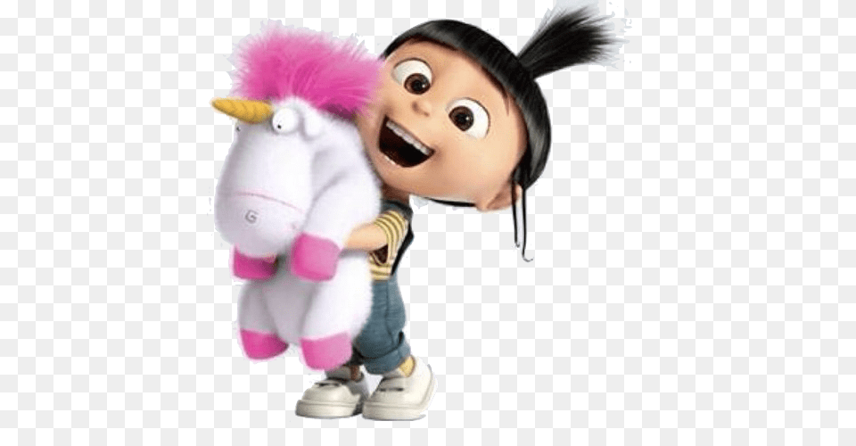 Agnes And Unicorn Despicable Me, Plush, Toy, Doll, Face Png