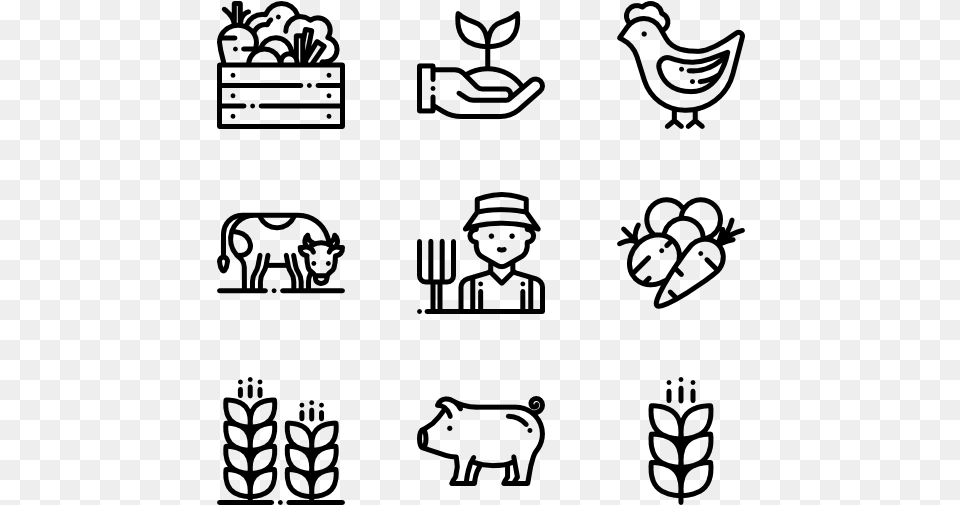 Agriculture 50 Icons Wedding Icon Transparent Background, Gray Free Png Download