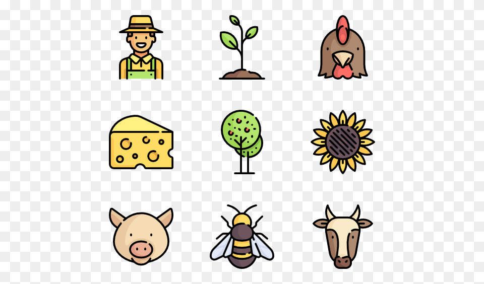 Agriculture Icon Packs, Person, Animal, Mammal, Pig Png