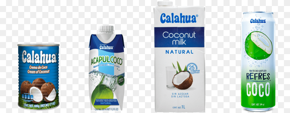 Agua De Horchata Agua De Coco Calahua, Can, Tin, Food, Fruit Free Transparent Png