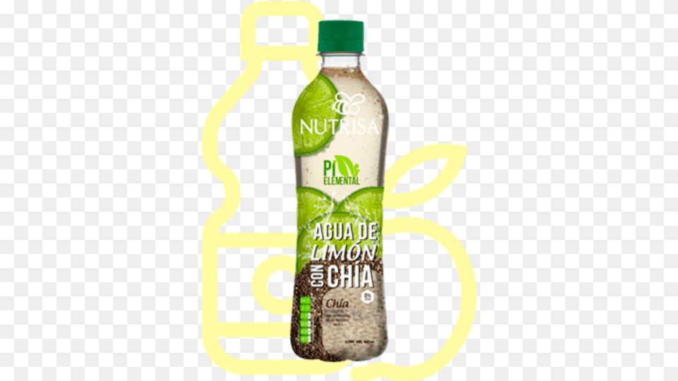 Agua De Limn Con Cha Plastic Bottle, Beverage, Juice, Citrus Fruit, Food Free Png