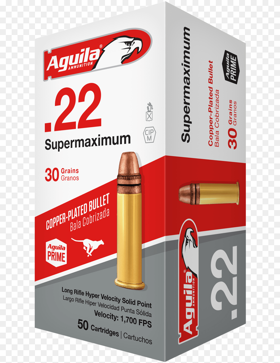 Aguila Ammunition Super Maximum 30 Grain 22 Long Rifle, Weapon, Bullet Png Image