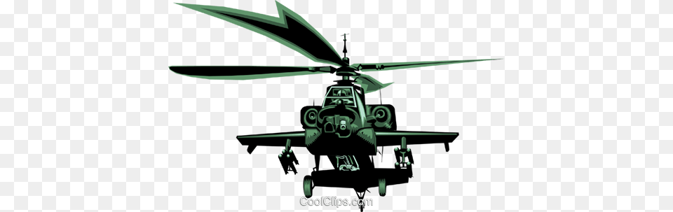 Ah Helicopter Royalty Vector Clip Art Illustration, Aircraft, Transportation, Vehicle Free Transparent Png