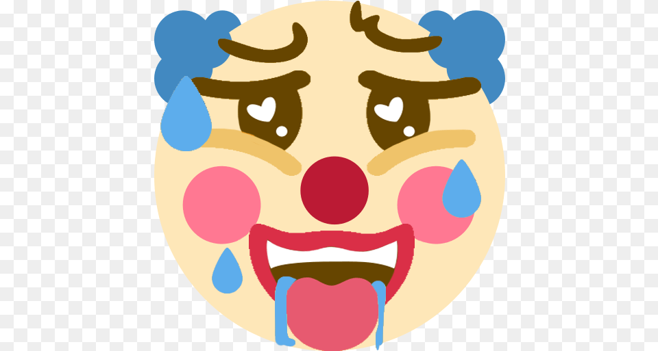 Ahegao Clown Emoji For A Discord Server Ahegao Clown Emoji, Food, Sweets Free Png