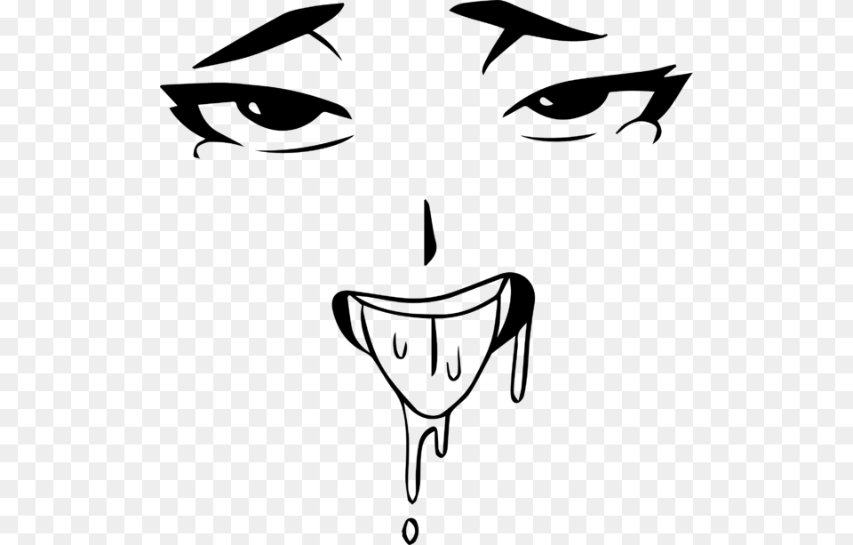 Ahegao Face Bath Towel For Sale, Gray Free Png