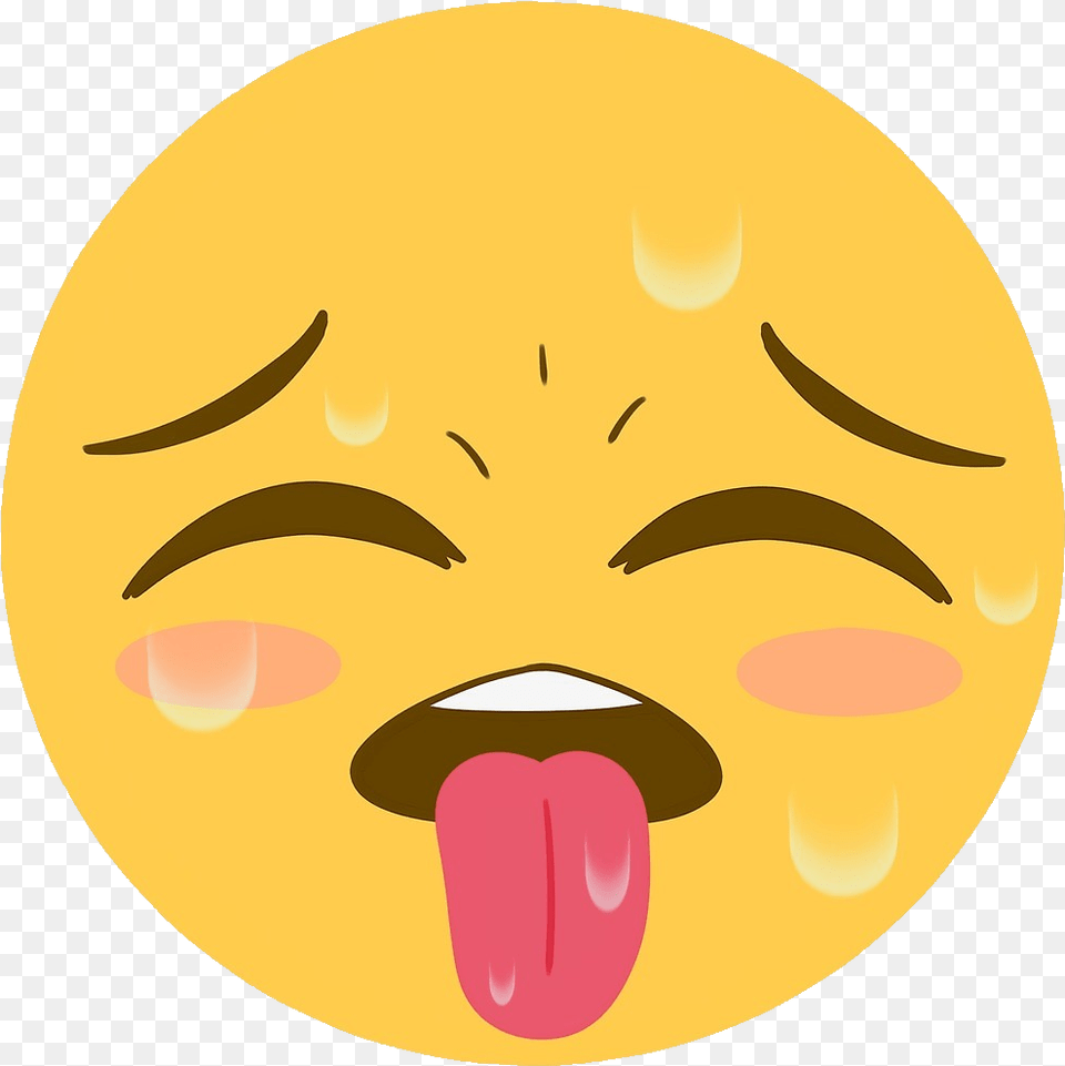 Ahegao Face Emoji Image Emoji Discord Emotes, Mouth, Person, Body Part, Weapon Free Png