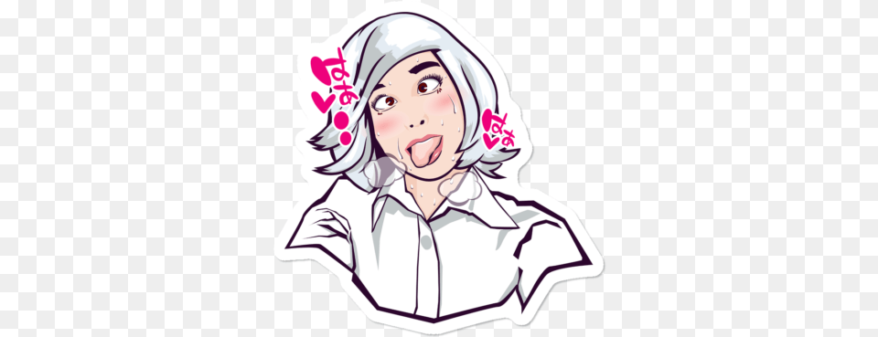 Ahegao Girl 3v1 Sticker By Ahegaoculture Design Humans Clip Art, Hat, Clothing, Adult, Person Free Png