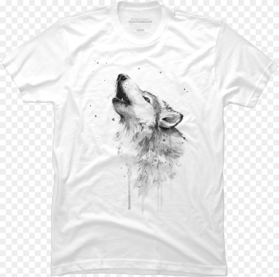 Ahegao Senpai 25 Wolf Howling Art, Clothing, Shirt, T-shirt, Animal Png Image