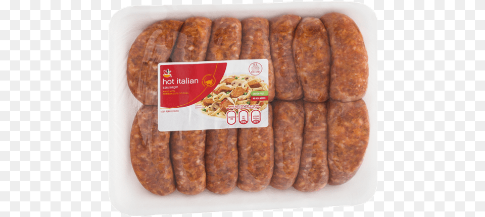 Ahold Hot Italian Sausage, Food, Meat, Pork, Bread Png Image