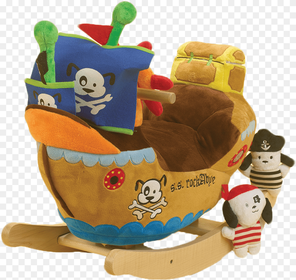 Ahoy Doggie Pirate Ship Rocker Toy, Furniture, Bed, Baby, Person Free Png Download