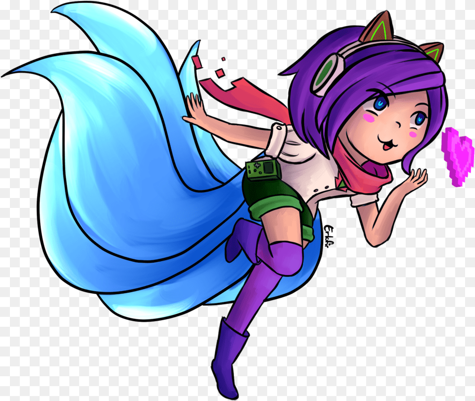 Ahri By Erkfir On Arcade Ahri Chibi, Book, Comics, Publication, Baby Free Png Download