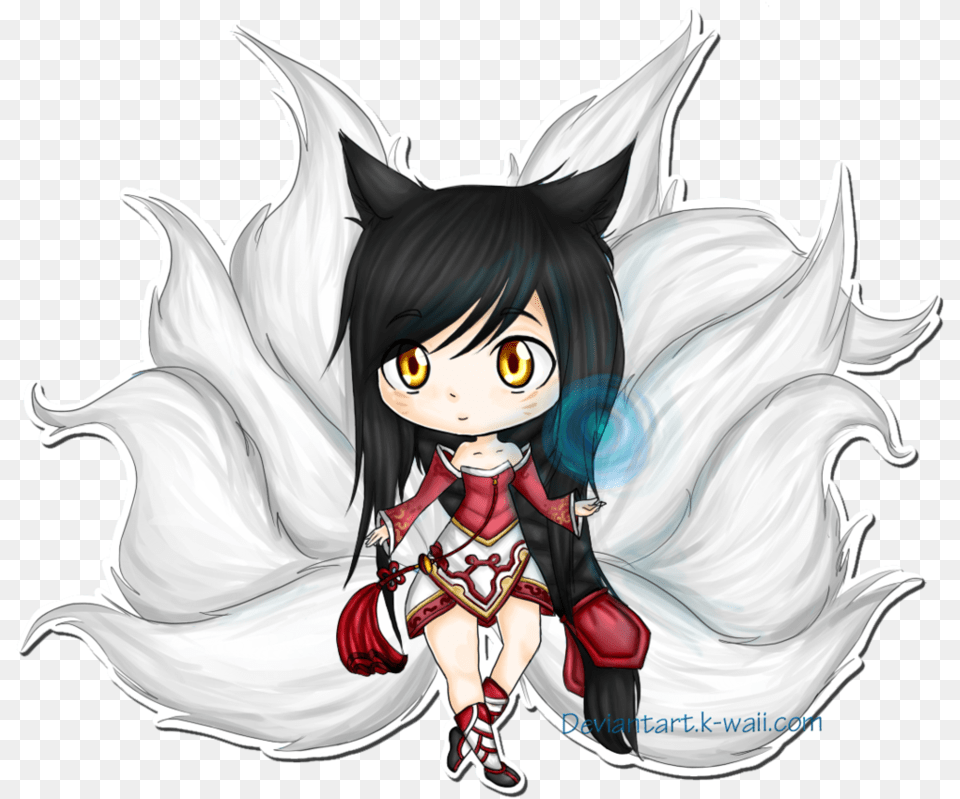 Ahri Chibi By K Waii D6m0jrr League Of Legends Ahri Chibi, Book, Comics, Publication, Baby Png Image