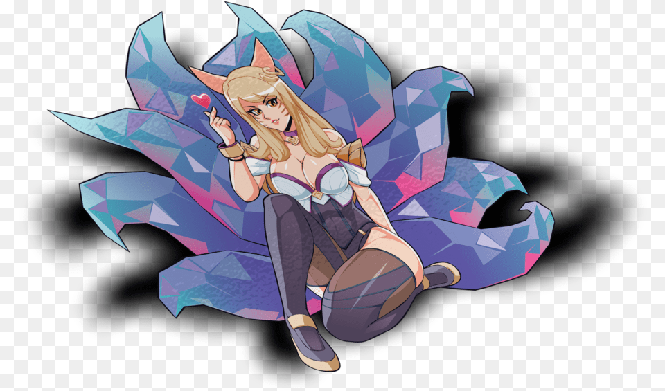 Ahri Kda Waifu Sticker Sonic The Hedgehog, Publication, Book, Comics, Adult Free Png Download