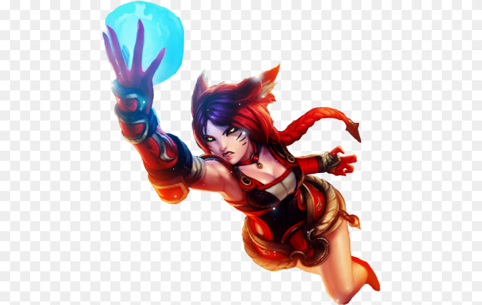 Ahri Red Photo Ahrired Zps2df4cd8e Ahri Foxfire League Of Legends, Book, Comics, Publication, Adult Free Png