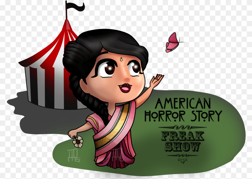 Ahs Freak Show Ma Petite Chibi By American Horror Story Freak Show, Publication, Book, Comics, Person Png