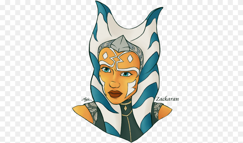 Ahsoka Figured Id Post This Version Tooim So Hyped Illustration, Person, Face, Head, Art Free Transparent Png
