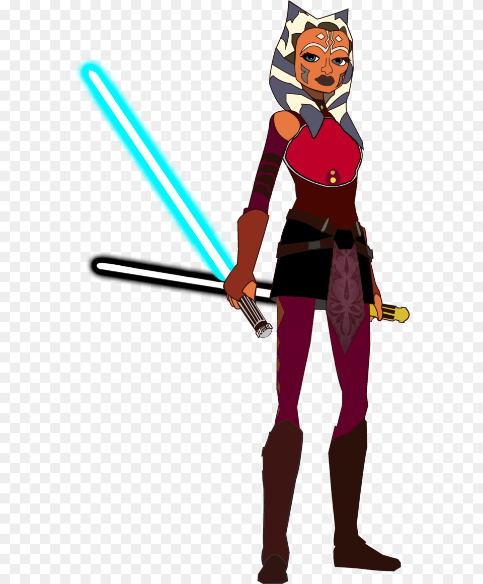 Ahsoka Tano Jedi Knight, Sword, Weapon, Person, Face Free Transparent Png