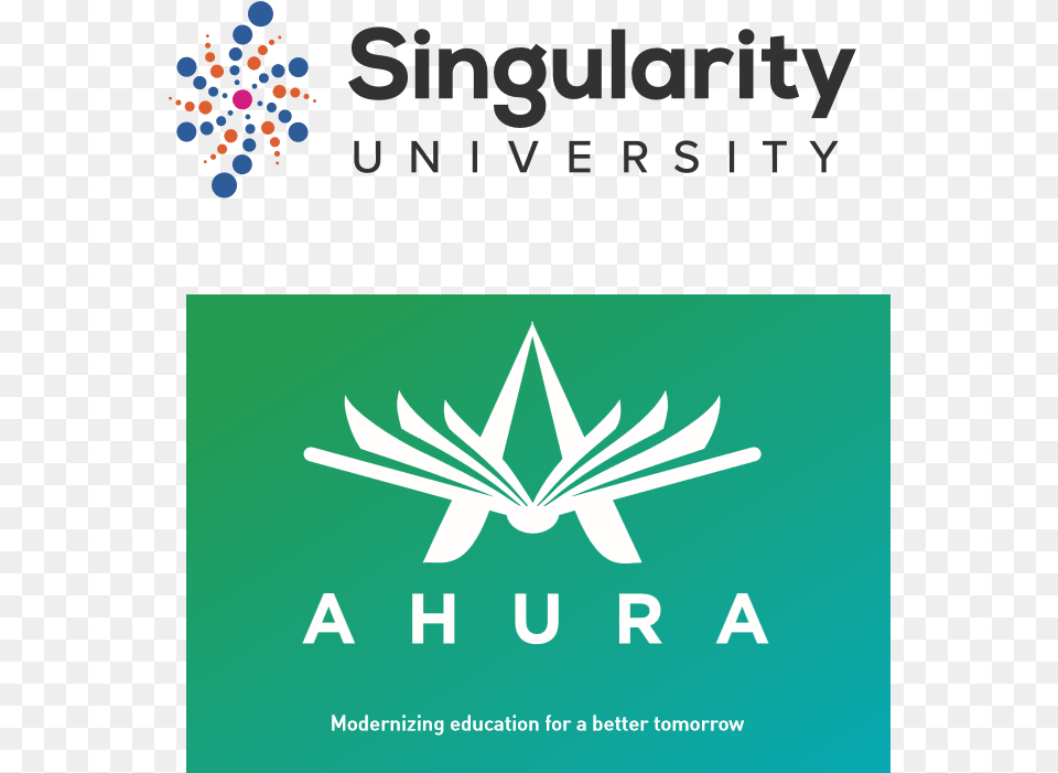 Ahura Ai Singularity University Partnership Logo Graphic Design, Advertisement, Poster, Outdoors Free Transparent Png
