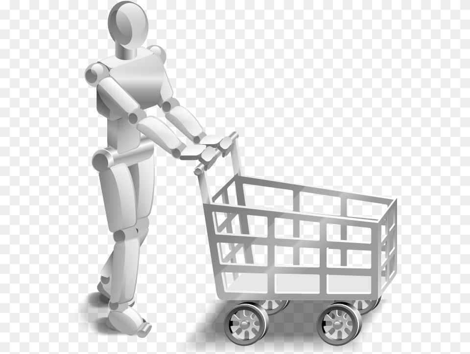 Ai Shopping Cart Robot Shopping Png Image