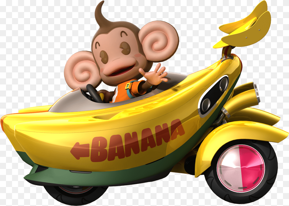Aiai Big Waluigi Head Sega Monkey Sega All Stars Racing, Banana, Produce, Food, Fruit Free Transparent Png