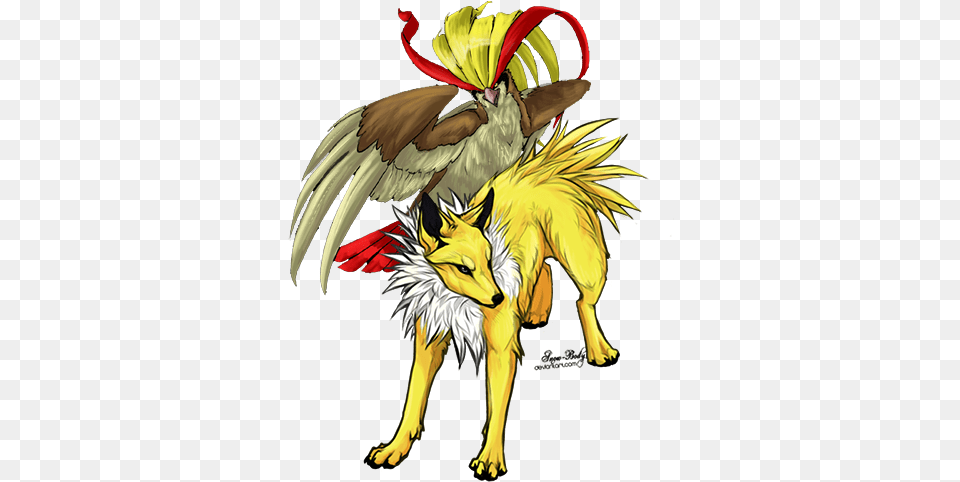 Aidan The Pidgeot And Storm Jolteon Illustration, Animal, Coyote, Mammal, Adult Free Png