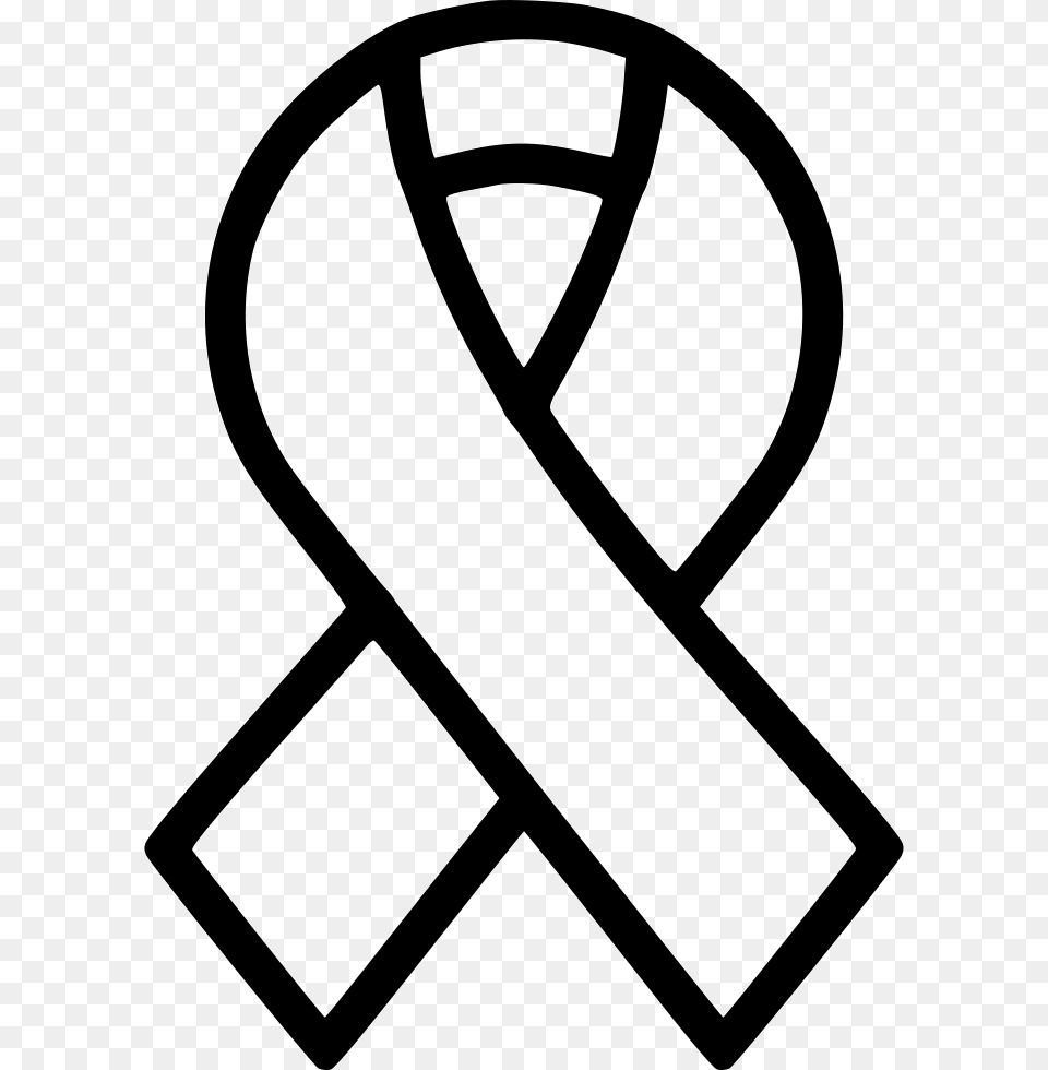 Aids Ribbon Cure Medical Sida Virus Hiv Comments Cancer Ribbon Clipart Black And White, Alphabet, Ampersand, Symbol, Text Free Png