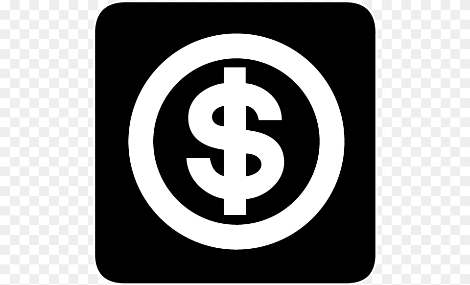 Aiga Cashier Inv White Money Symbol, Cross Free Png