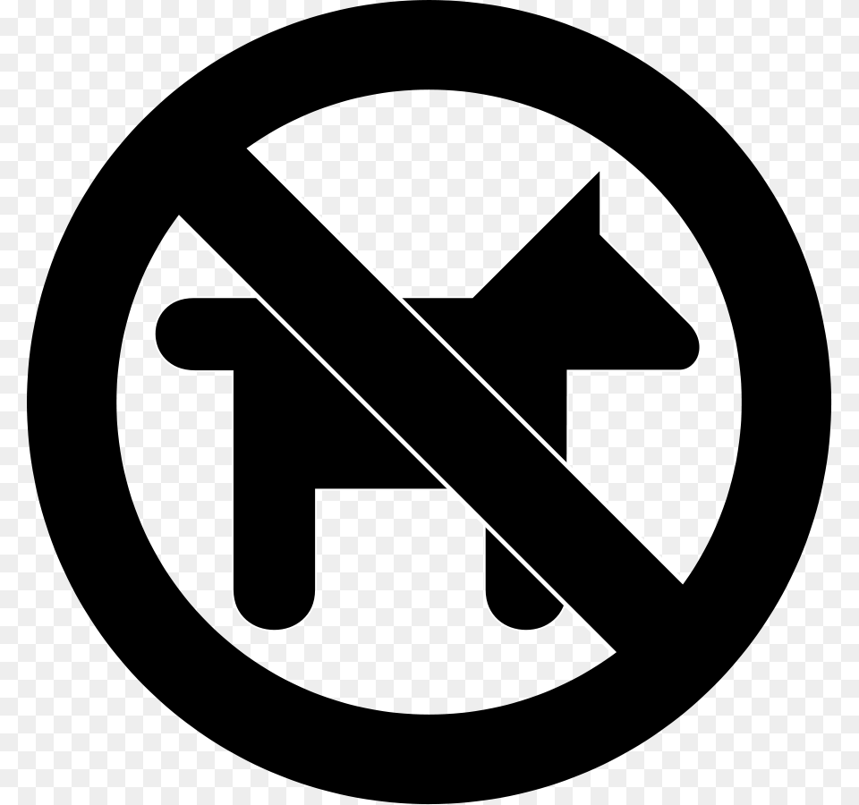Aiga No Dogs Clipart No Dogs Allowed Sign Black And White, Symbol, Blade, Razor, Weapon Png Image