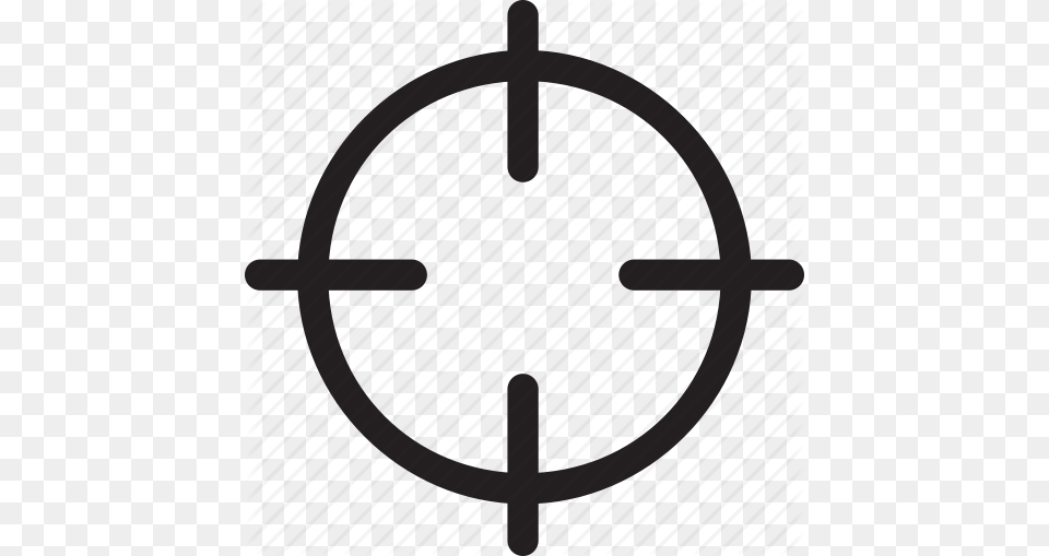 Aim Bullseye Circle Crosshair Target Icon, Cross, Symbol, Gate Free Png Download