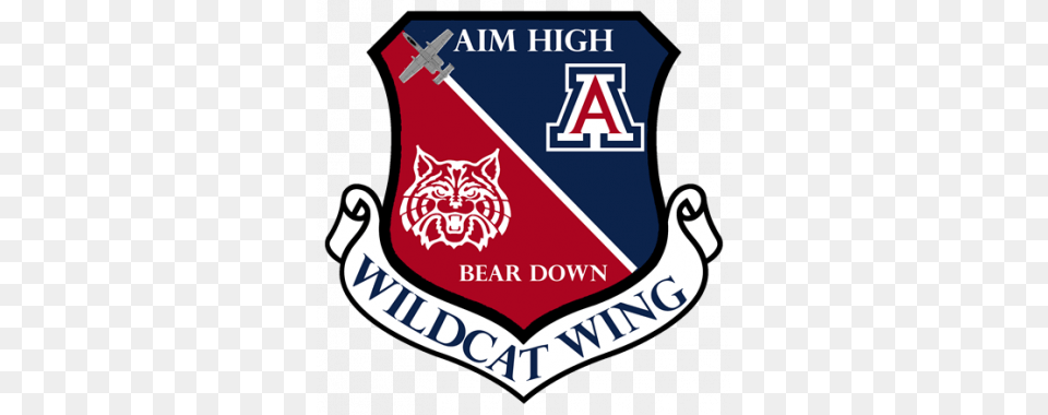 Aim High Bear Down Sign Arizona Wildcats Stainless Steel Sport Metal Watch, Badge, Emblem, Logo, Symbol Png Image