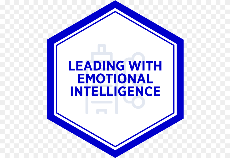 Aim Leading With Emotional Intelligence Badge Sign, Symbol, Road Sign Png