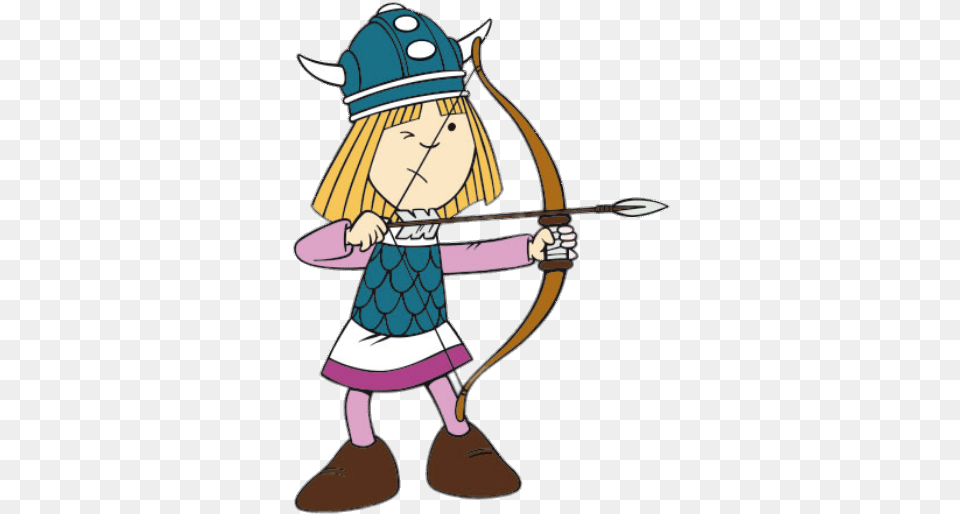 Aiming Bow And Arrow Transparent Vickie The Viking Clipart, Archer, Archery, Person, Sport Png