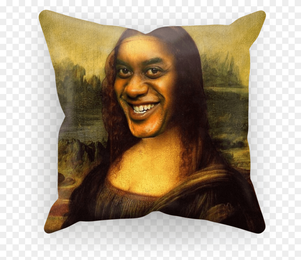 Ainsley Harriott As The Mona Lisa Sublimation Cushion Ainsley Harriott, Adult, Portrait, Photography, Person Free Png Download
