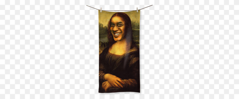 Ainsley Harriott As The Mona Lisa Ufeffsublimation All Over Towel, Adult, Portrait, Photography, Person Free Png Download