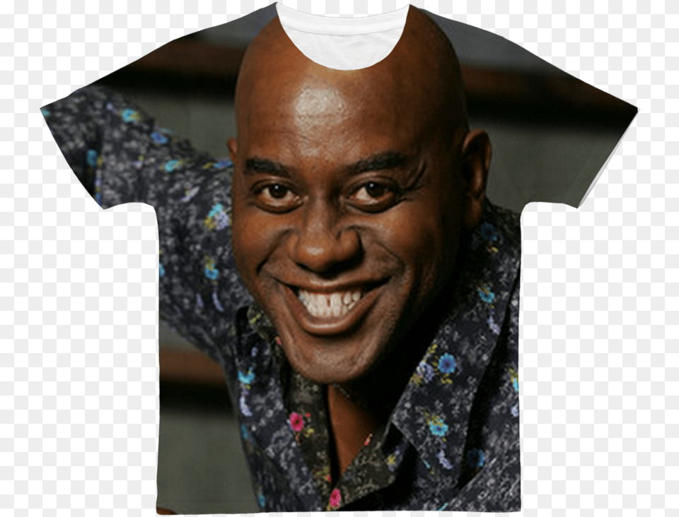Ainsley Harriott Classic Sublimation Adult T Shirt Pajama Day Meme, Person, People, Man, Male Free Png