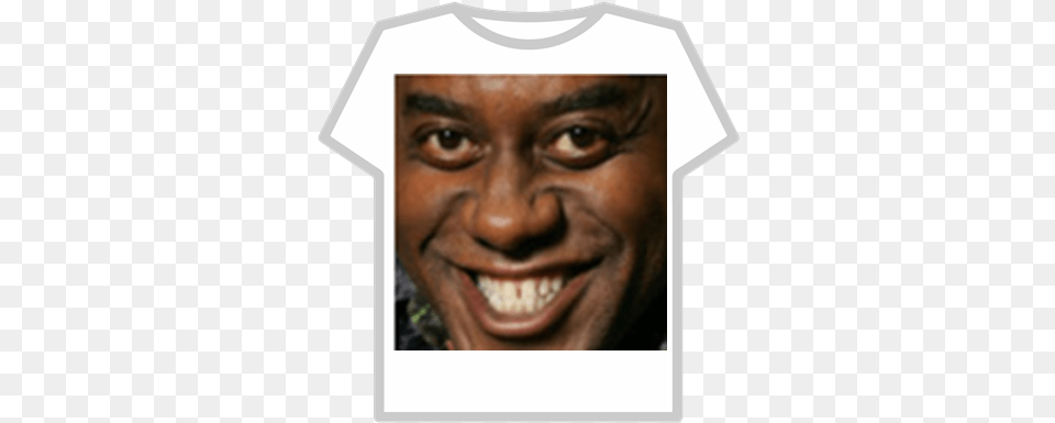 Ainsley Harriott Roblox Black Guy Face Meme, T-shirt, Clothing, Person, Head Free Png Download
