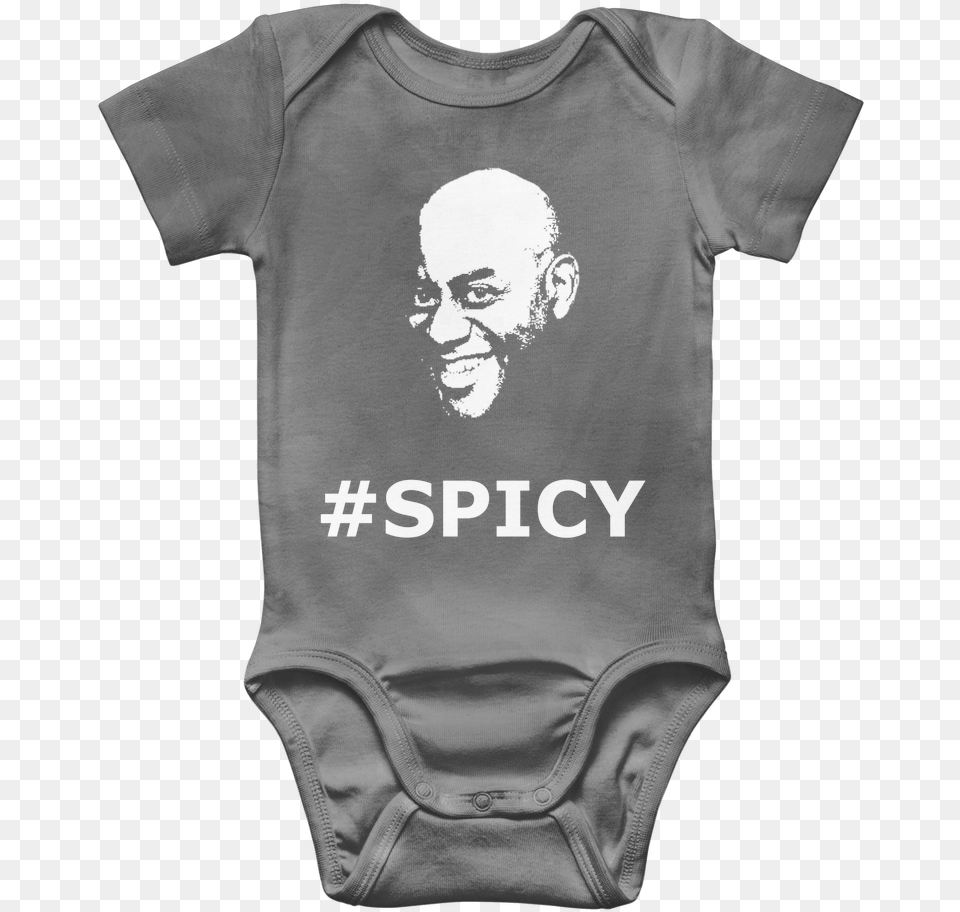 Ainsley Harriott Spicy Classic Baby Onesie Bodysuit Infant Bodysuit, Clothing, T-shirt, Person, Face Free Png