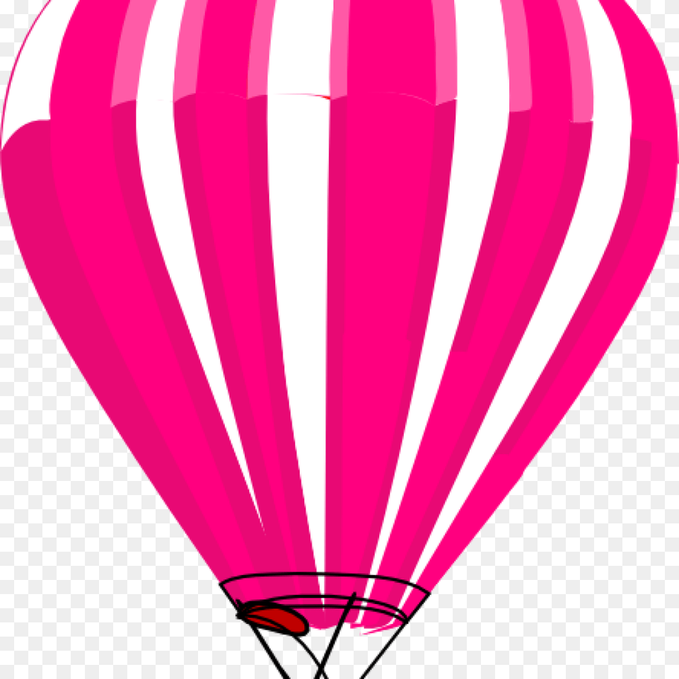 Air Balloon Clipart Pink And White Hot Air Balloon Hot Air Balloon Clip Art, Aircraft, Hot Air Balloon, Transportation, Vehicle Free Png
