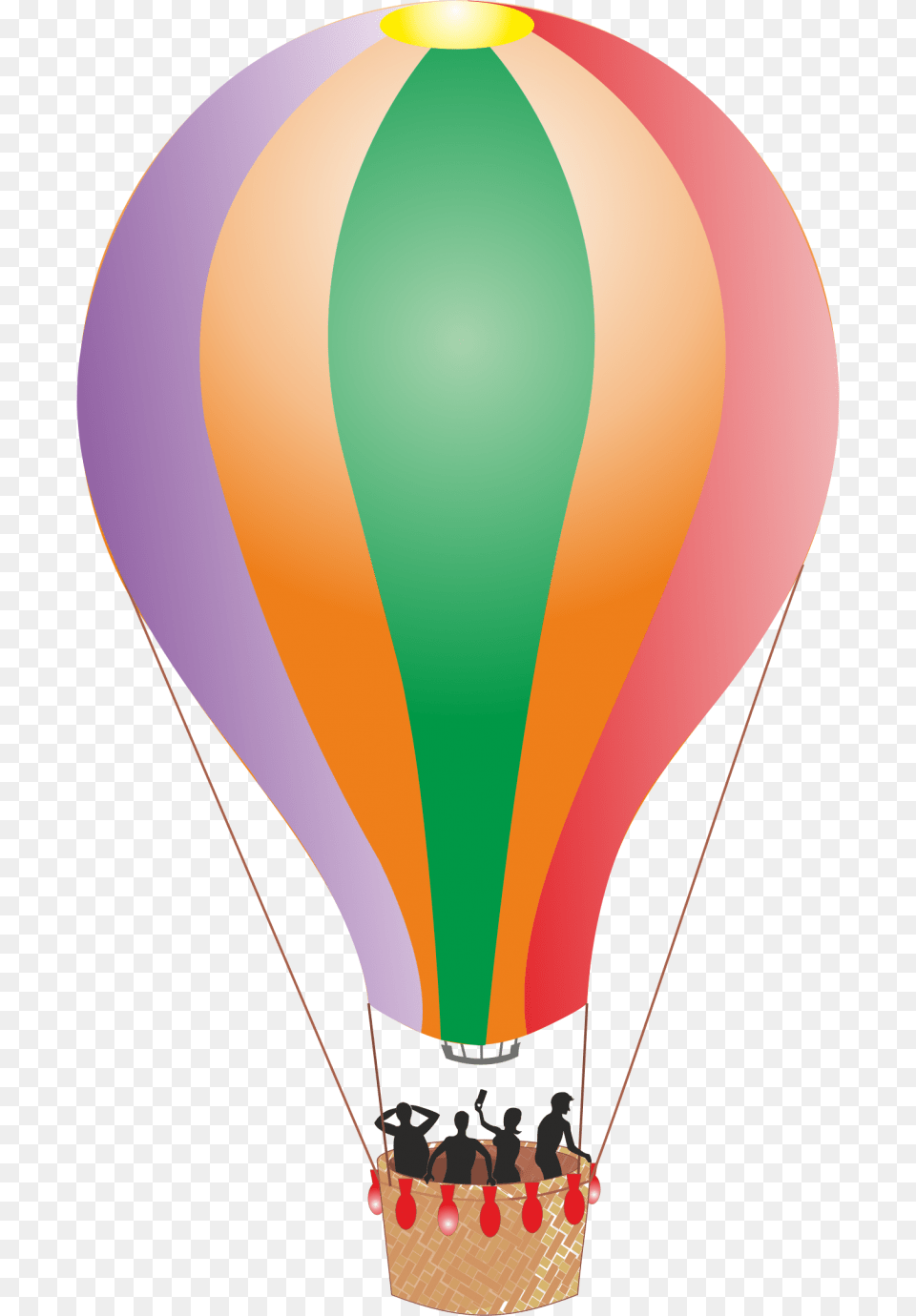Air Balloon Hot Balloon With People Clipart, Aircraft, Hot Air Balloon, Transportation, Vehicle Free Png Download
