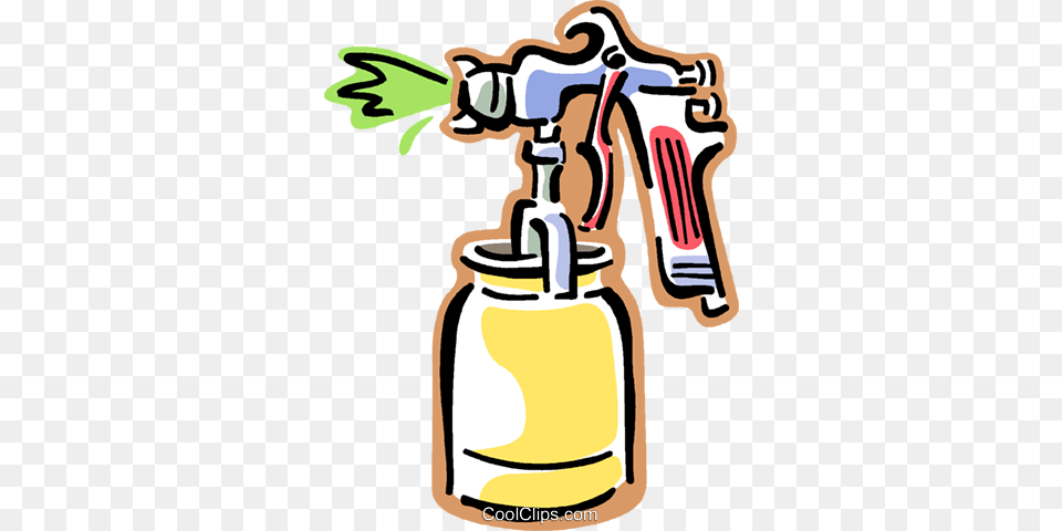 Air Brush Royalty Free Vector Clip Art Illustration, Can, Spray Can, Tin, Person Png Image
