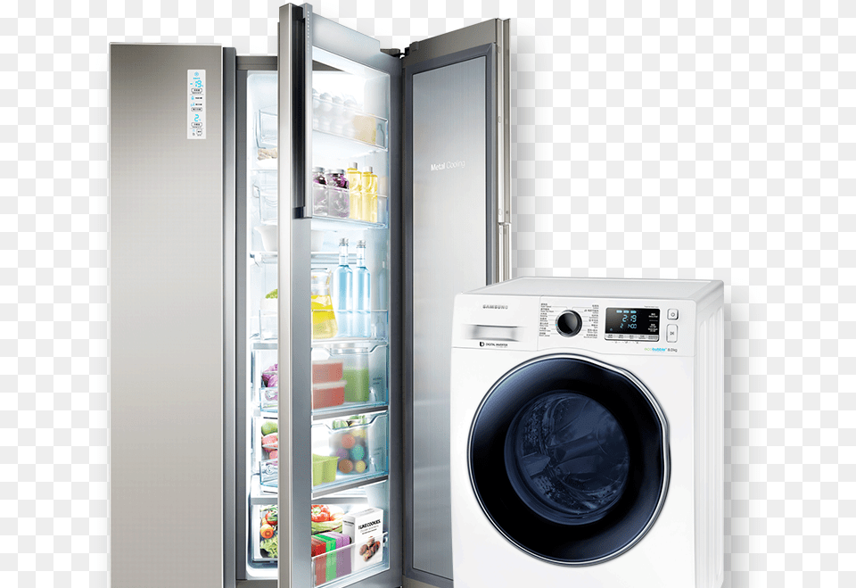 Air Conditioner Refrigerator Washing Machine, Appliance, Device, Electrical Device, Washer Png Image