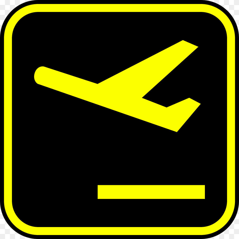 Air Departure Symbol Dark Clipart, Sign, Road Sign Free Png