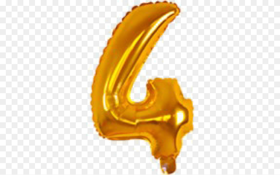 Air Filled 31 Cm Gold Foil Balloon 4 1ct 16, Person, Number, Symbol, Text Png Image