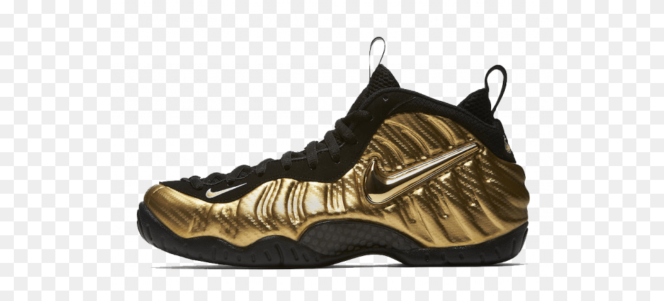 Air Foamposite Pro Metallic Gold, Clothing, Foam, Footwear, Shoe Free Transparent Png