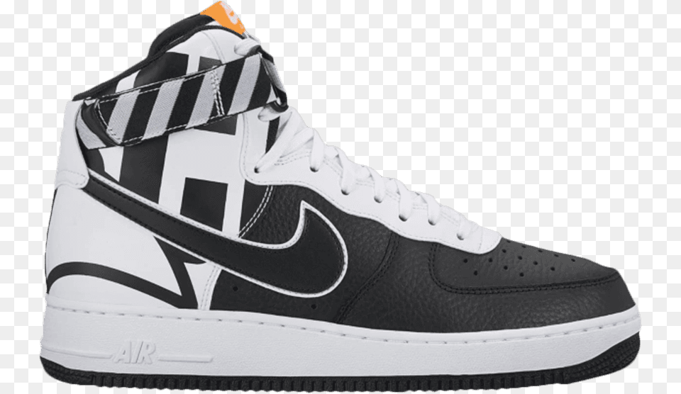 Air Force 1 High 3907 Lv8 39force Logo Pack39 Air Force 1 Lv8 Black And White, Clothing, Footwear, Shoe, Sneaker Free Png