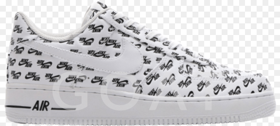 Air Force 1 Low 07 Qs All Over Logo Nike, Clothing, Footwear, Shoe, Sneaker Png Image